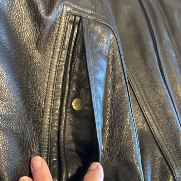 Reed Sportswear Men’s Leather Motorcycle Bomber Jacket Size 50 - Picture 9 of 13